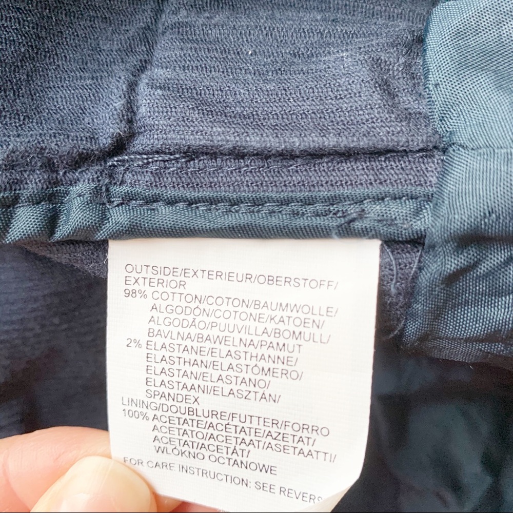 Mexx Navy Blue Cropped Blazer Corduroy Ruched 6 - Picture 10 of 11